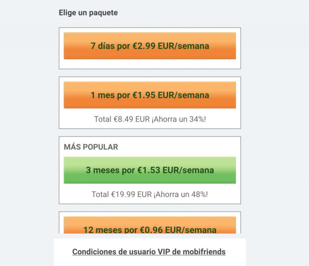 mobifriends precio