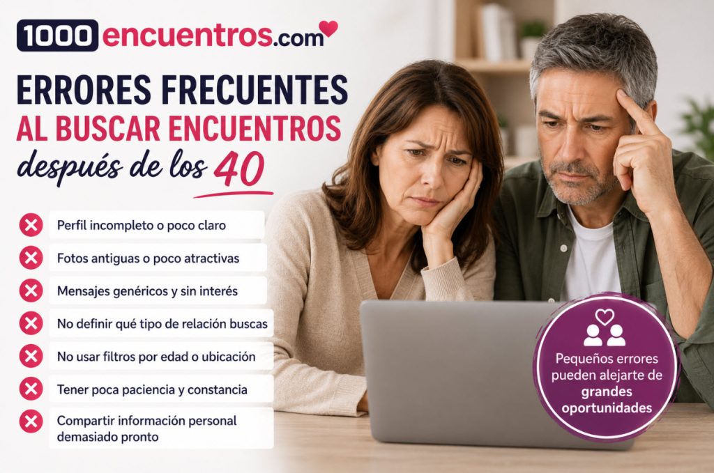 errores frecuentes al buscar encuentros despues de los 40